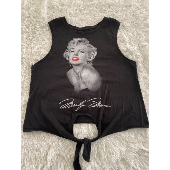 Marilyn Monroe Graphic Tie Front Tank Top  Size S - Picture 1 of 7